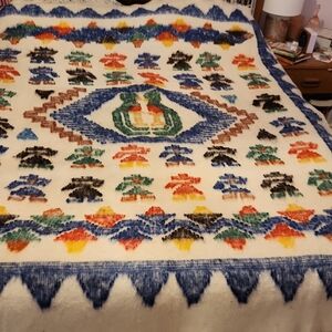 Wool Blanket From Guatemala W/Quetzal Motif, NWOT